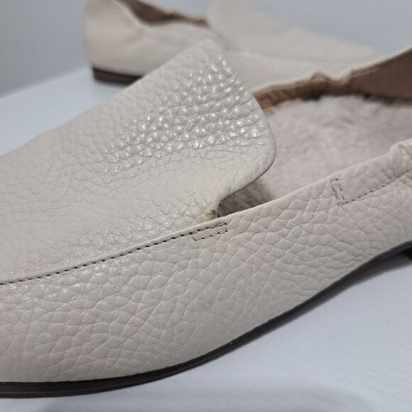 Vionic Amora Faux Fur Casual Balletcore Slip On Loafer Cream Size 8.5 - Picture 14 of 16